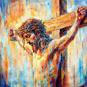 La Grâce de Jésus-Christ (60x60) cm — Art numérique
