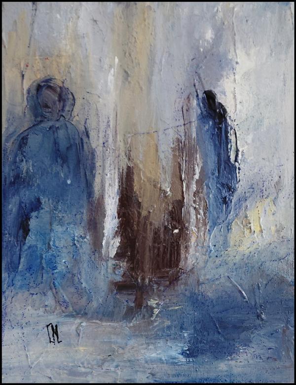 Veilleurs silencieux — Acrylique sur toile par Mercier-Lutz Danièle, Mulhouse