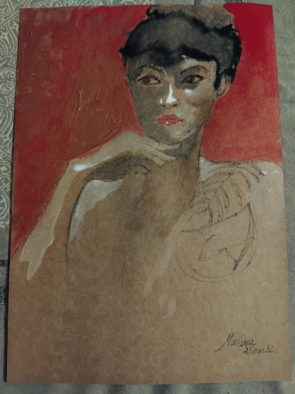 Mariana 25 Mars (2) — Acrylic on paper by Florence De martino, NAGES