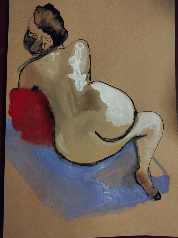 Cel 25 FéVrier (4) — Acrylic on paper by Florence De martino, NAGES