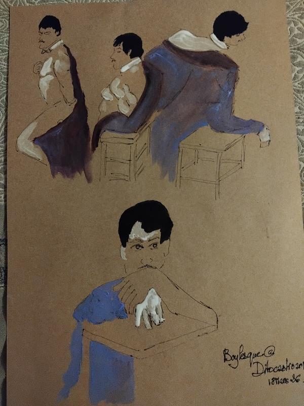 Dito 18 Mars (2) — Acrylic on paper by Florence De martino, NAGES