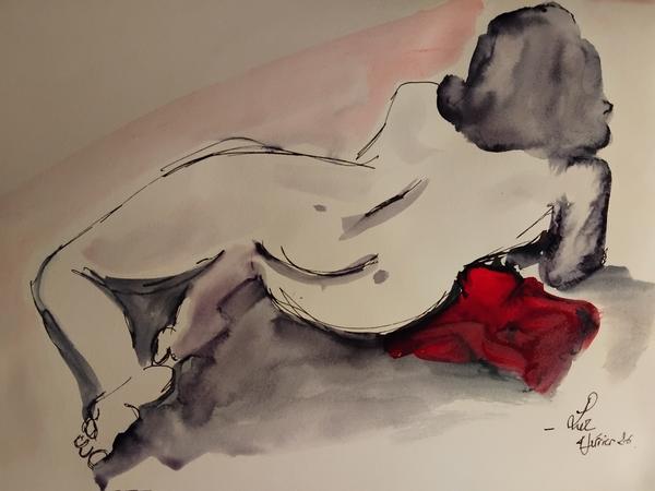 Luz 4 FéVrier (3) — Acrylic on paper by Florence De martino, NAGES