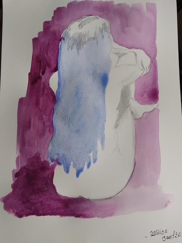 Aariio 19 Avril (6) — Watercolor by Florence De martino, NAGES