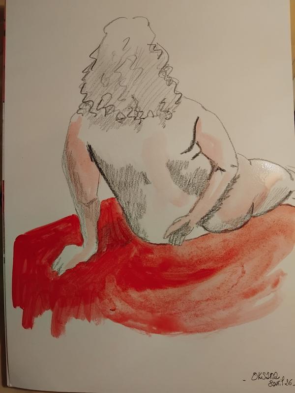 Oksana 8 Avril 2026 2 (9) — Acrylic on paper by Florence De martino, NAGES