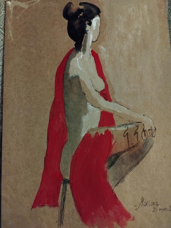 Mariana 25 Mars (8) — Acrylic on paper by Florence De martino, NAGES