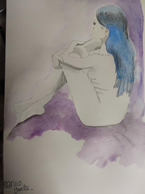 Aariio 19 Avril (4) — Watercolor by Florence De martino, NAGES