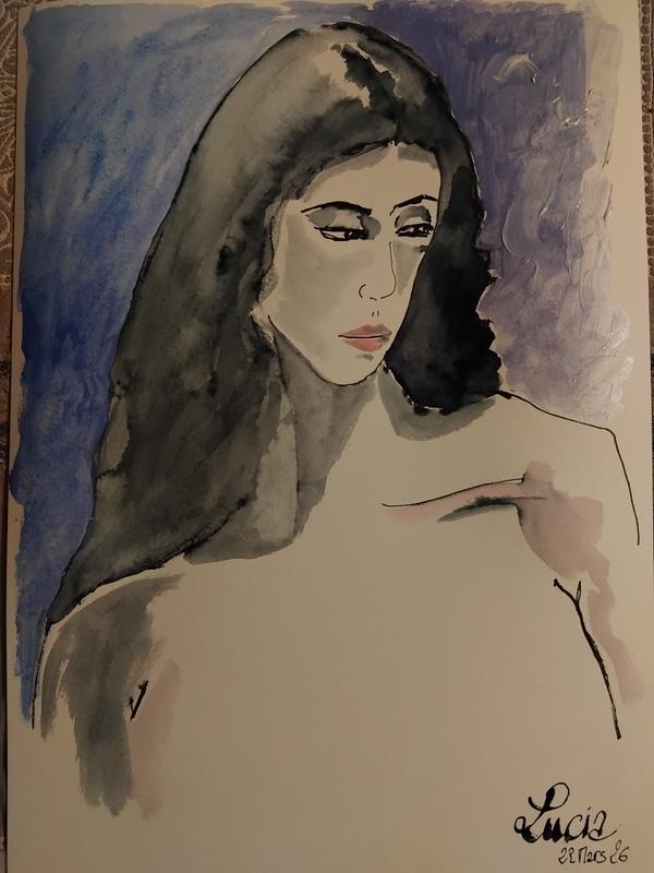 Lucia 22 Mars (4) — Acrylic on paper by Florence De martino, NAGES