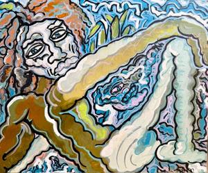 Je fais un sieste dans mon rêve — Acrylique sur toile