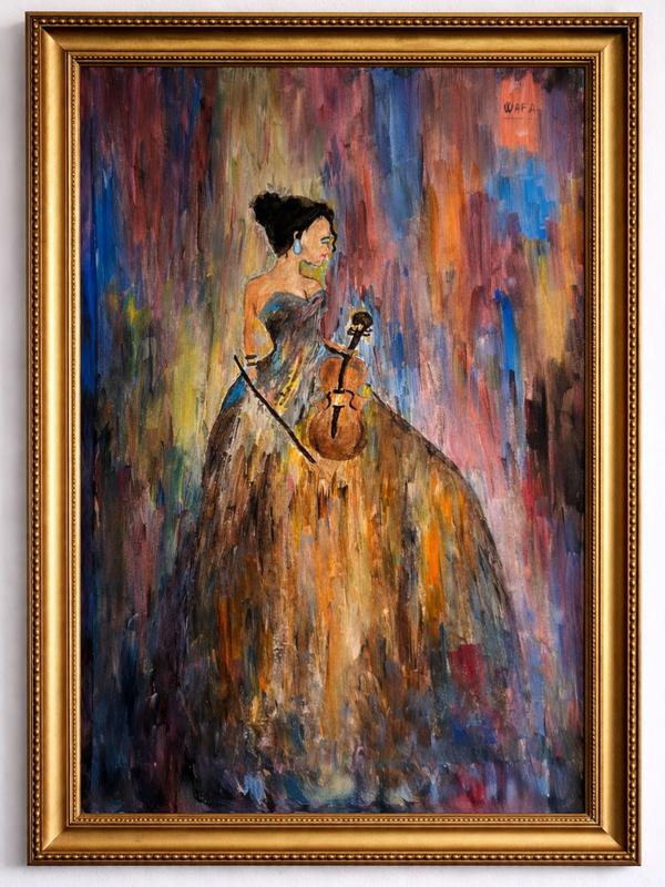 La mélodie des couleurs — キャンバスにアクリル 制作 Wafa