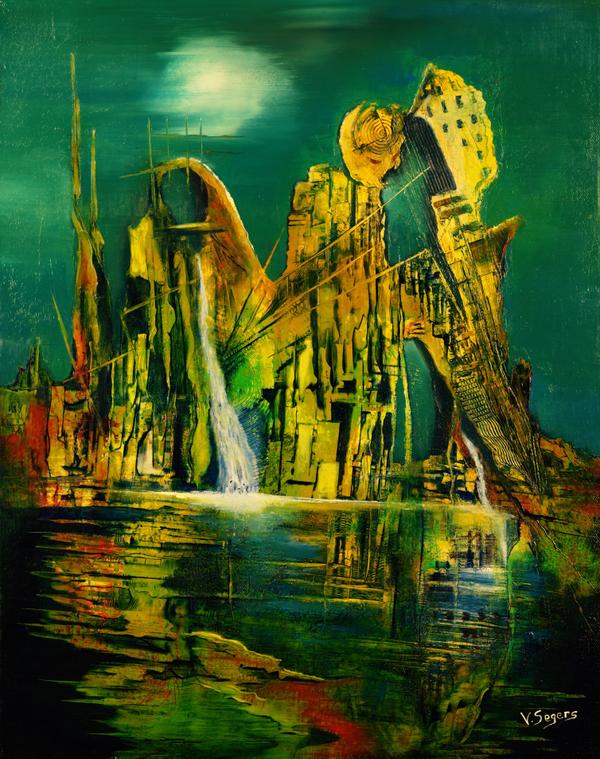 ALGHAD 40X50 — Mixed media 작가: Virginie Segers, MONTCABRIER LOT
