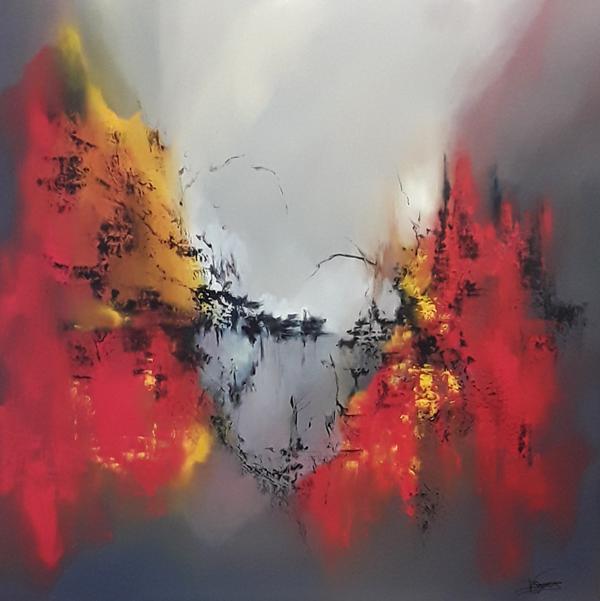 TAHUNA 80X80 — Acrylic on canvas by Virginie Segers, MONTCABRIER LOT