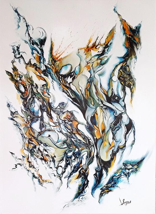 ASCARYA 60X80 — Acrylic on canvas by Virginie Segers, MONTCABRIER LOT
