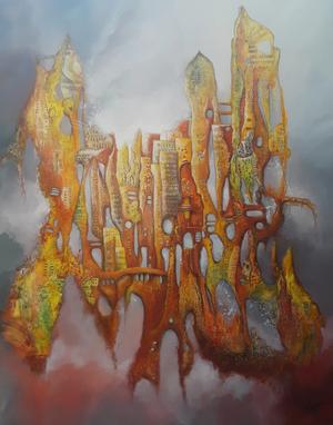ORENSYA 120X150 — Acrylique sur toile