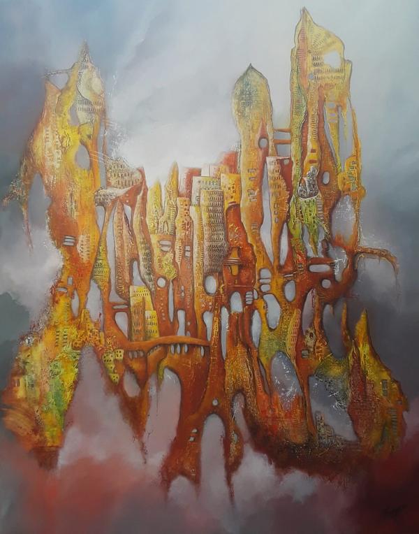 ORENSYA 120X150 — Acrylic on canvas by Virginie Segers, MONTCABRIER LOT
