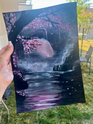 Pétales de cendres — Acrylique sur papier