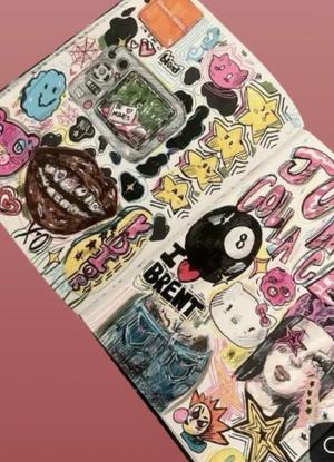 Cahier de dessin personnalisé — Technique mixte