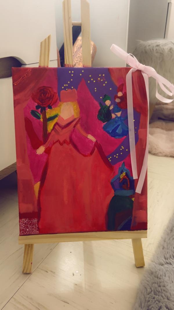 Tableau belle au bois dormant — Acrylique sur toile 작가: Lola Petit, Meaux