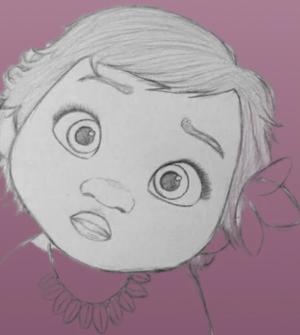 Dessin vaiana — Crayon graphite