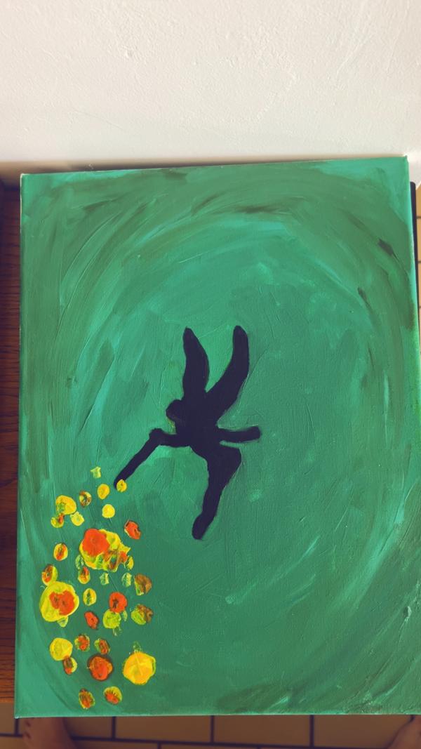 Peinture fée clochette — Huile sur toile 작가: Lola Petit, Meaux