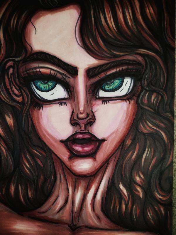 Thinking girl — Feutre par Border-Arts, 74140 Douvaine