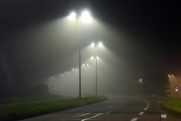 A night in a fog — Photographie numérique par Christian Ragaine, Cherbourg en Cotentin