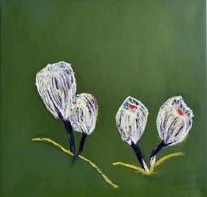 Crocuses, Huntington Castle, Carlow — Acrylique sur toile