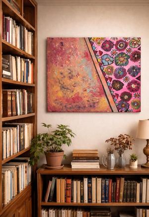 Jardin des Silences 50×61cm — peinture acrylique et peinture à l’huile