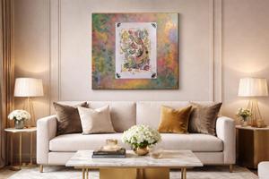 Éclat Royal du Jardin Secret — Acrylique sur toile