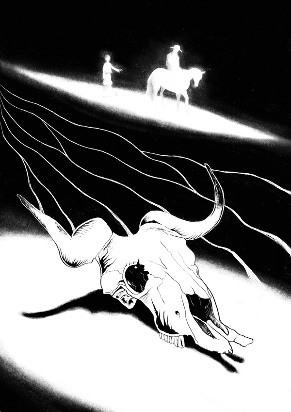 Le passé galopant — Digital art by la notcha, Fréjus