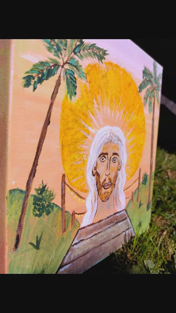 Apparition divine — Acrylic on canvas by Madiana CARRE