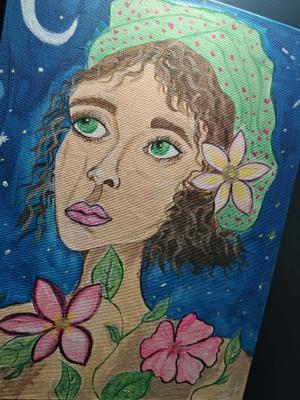 Rêverie nocture — Acrylique sur toile