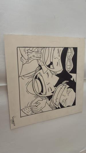 Les trois frères (one piece) — Feutre, crayon à papier