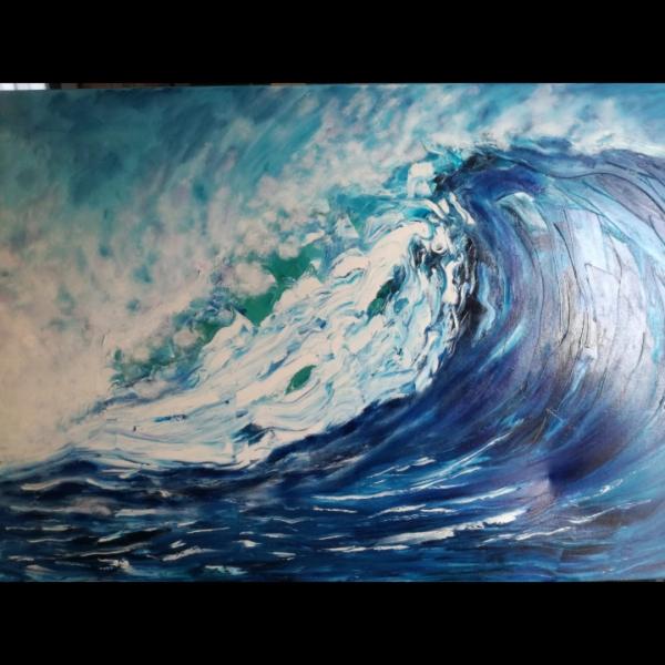 Surfer — Huile par Sonia Vérité