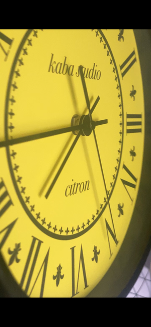 Horloge murale - Citron — pate texturée / résine