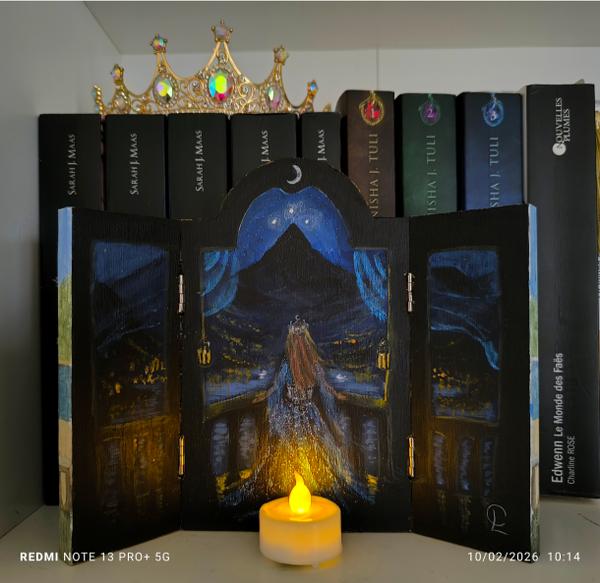 Triptyque Velaris — 木にアクリル 制作 Mydreamery, Neuchâtel, Suisse