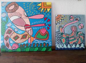 Langue de Vipère et Sirène — Acrylique sur papier