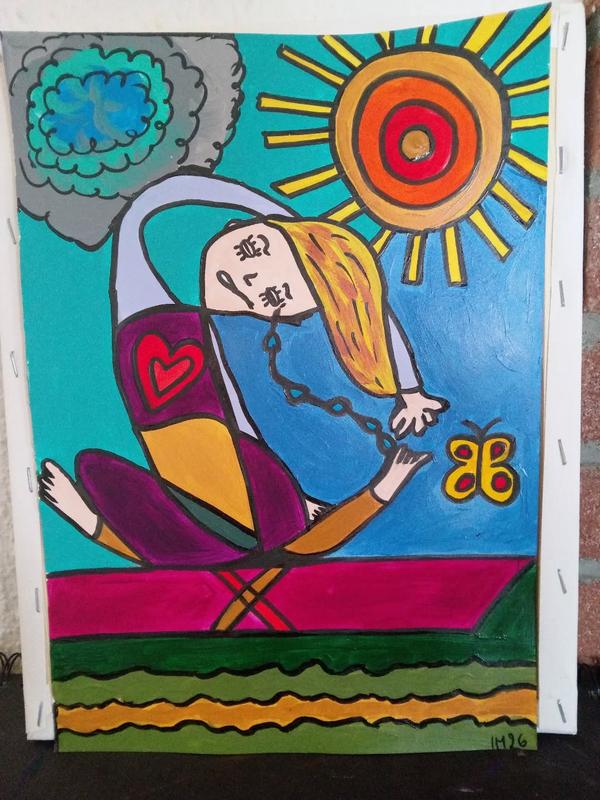 Yoga — Acrylic on paper by CubismishArt, Dieppe