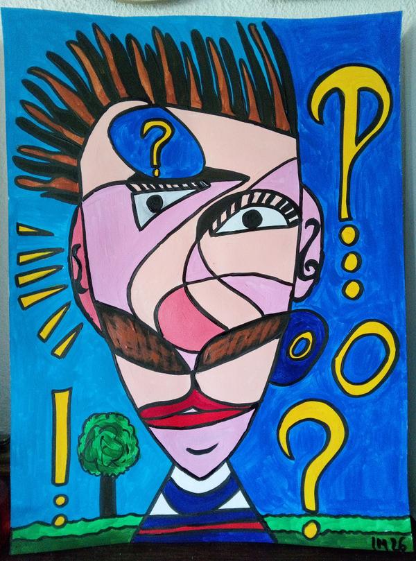 Policeman — Acrylic on paper by CubismishArt, Dieppe