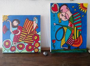 Flamenco et Danse de l'Amour — Acrylique sur papier