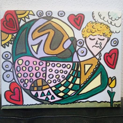 Escargot Triste — Acrylic on canvas by CubismishArt, Dieppe