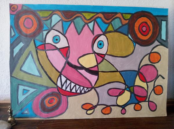 Jungle — Acrylic on paper by CubismishArt, Dieppe