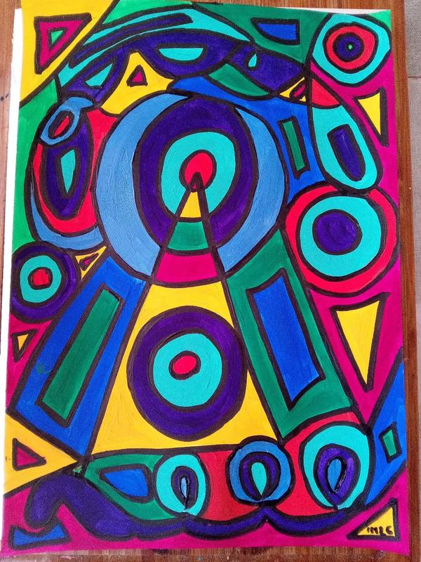 Phare — Acrylic on paper by CubismishArt, Dieppe