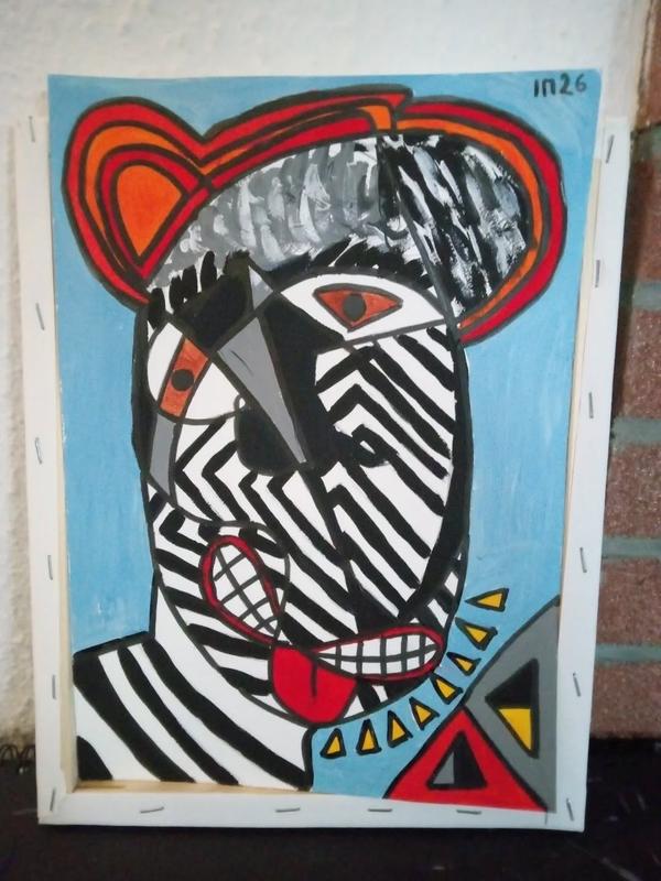 Zebra — Acrylic on paper by CubismishArt, Dieppe