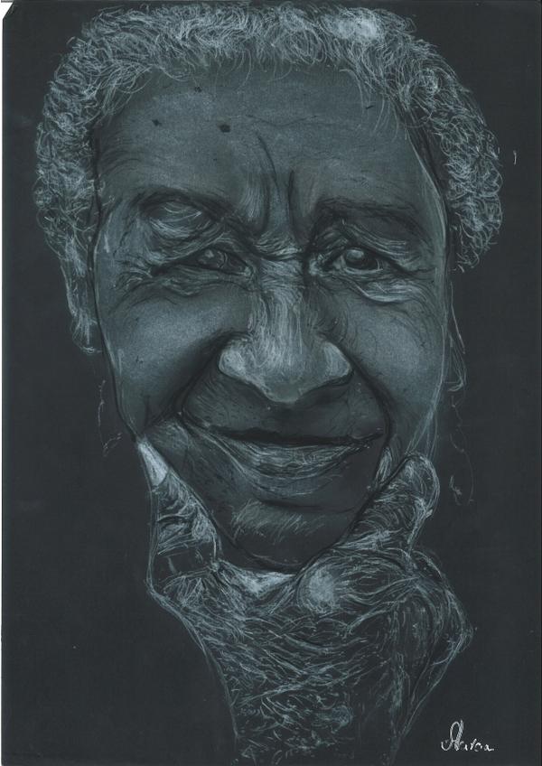 Brésilenne — pastel sec blanc 작가: Aurora