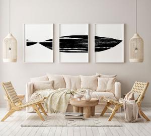 poisson — acrylique -3x 50x65