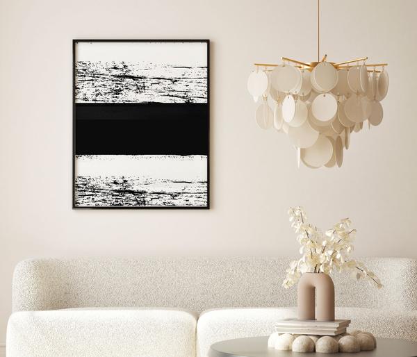 horizon — acrylique & encres- 50x65 par Eric Lisbonis