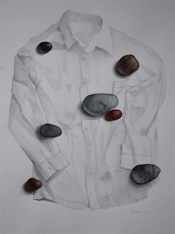 Cartographie du corps absent — Aquarelle 작가: David DZAGNIDZE, Mulhouse