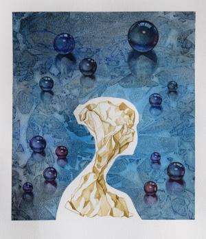 Présence silencieuse  (Diptique n°1) — Aquarelle