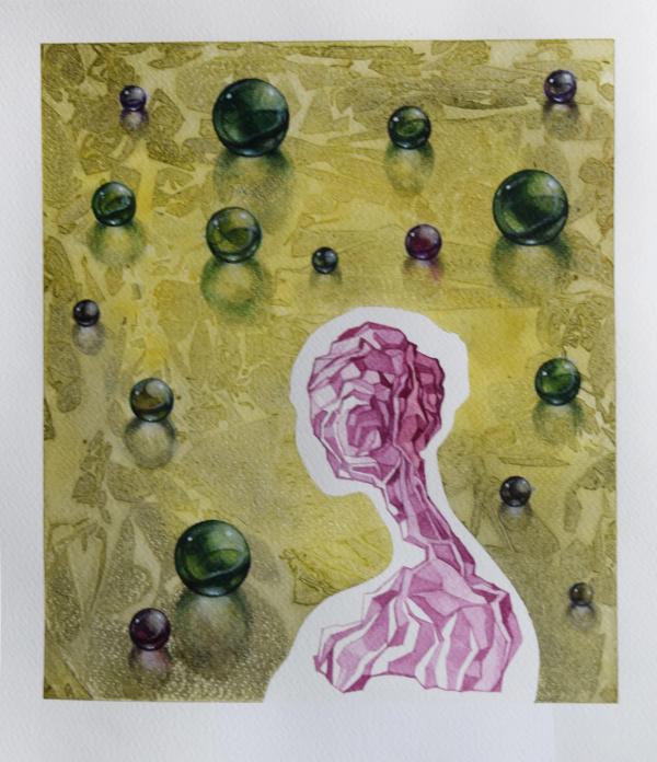 Emergence intérieur (Diptique n°2) — Aquarelle 작가: David DZAGNIDZE, Mulhouse