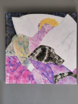 Mon doudou — Acrylique sur toile 100x100